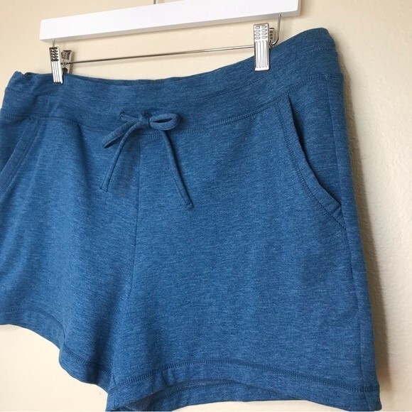 32 Degrees Cool Fleece Shorts Heather Blue 4 Inch Inseam Women Size Large - Picture 2 of 14
